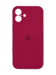Силіконовий чохол Full Cover для iPhone 16 rose red Full Camera