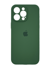 Силіконовий чохол Full Cover для iPhone 15 Pro dark green Full Camera