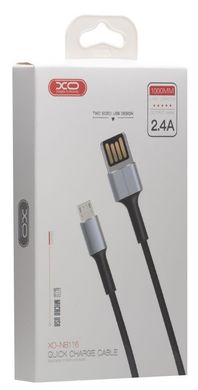 USB кабель XO NB116 Micro 2.4A 1m black