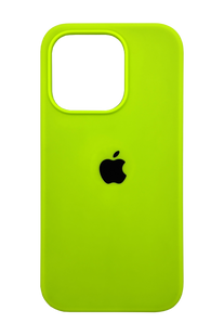 Силіконовий чохол Full Cover для iPhone 15 Pro neon green