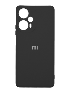 Силіконовий чохол Full Cover для Xiaomi Poco F5 black Full Camera