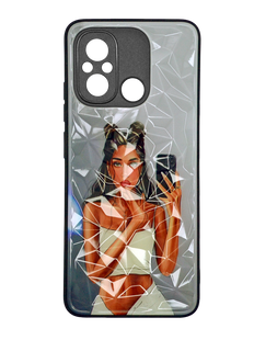 TPU+PC чохол Prisma Ladies для Xiaomi Redmi 12C/Poco C55 black in white Full Camera