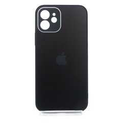 Чохол Glass Matte Designo для iPhone 12 black Full Camera