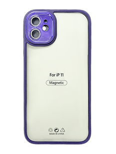 Чохол Fibra Chrome Lens для iPhone 11 deep purple Full Camera