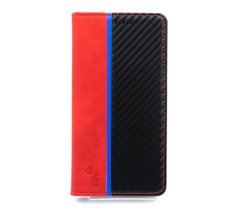 Чохол книжка Carbon для Xiaomi Redmi 7 red/black (4you)