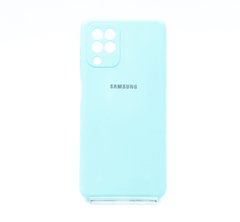 Силіконовий чохол Full Cover для Samsung A22 4G/M32 4G azure(sea blue) Full Camera
