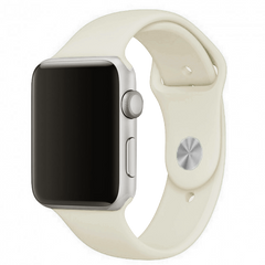 Силіконовий ремінець для Apple Watch Sport Band 42/44/45/49mm (M) 2pcs antiqua white
