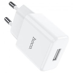 Мережевий зарядний пристрій 1USB Hoco N9 white 2.1A