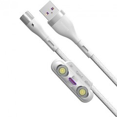 USB кабель Baseus Zinc Magnetic safe fast Charging data cable USB to M+L+C 5A 1m white CA1T3-B02