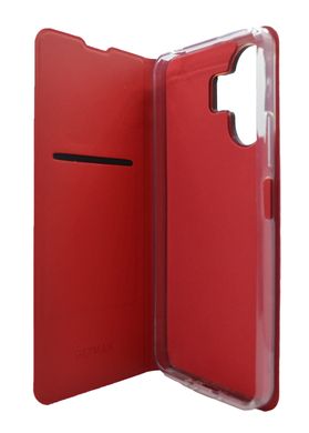 Чехол-книжка кожа для Xiaomi Redmi 13C red Getman Elegant PU