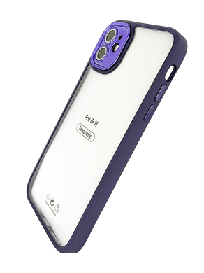 Чохол Fibra Chrome Lens для iPhone 11 deep purple Full Camera