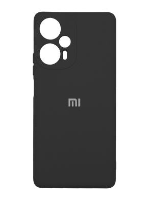 Силіконовий чохол Full Cover для Xiaomi Poco F5 black Full Camera