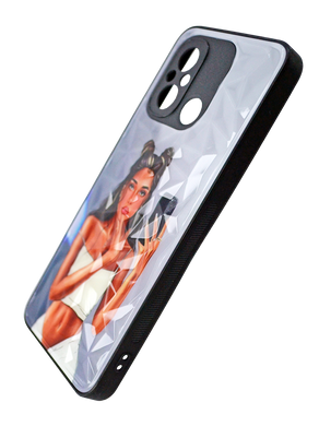 TPU+PC чохол Prisma Ladies для Xiaomi Redmi 12C/Poco C55 black in white Full Camera