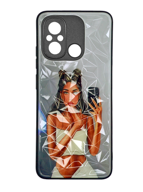 TPU+PC чохол Prisma Ladies для Xiaomi Redmi 12C/Poco C55 black in white Full Camera