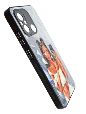 TPU+PC чохол Prisma Ladies для Xiaomi Redmi 12C/Poco C55 black in white Full Camera