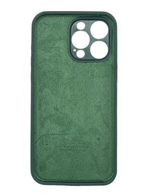 Силіконовий чохол Full Cover для iPhone 15 Pro dark green Full Camera