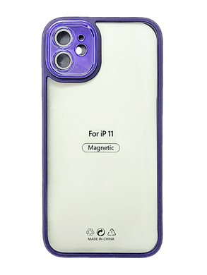 Чохол Fibra Chrome Lens для iPhone 11 deep purple Full Camera