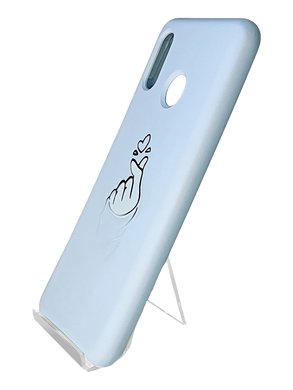 Силіконовий чохол MyPrint для Huawei Nova 3I mist blue рука з серцем