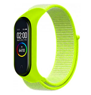 Ремінець Nylon для Xiaomi Mi Band 3/4/5/6 mint/lemon