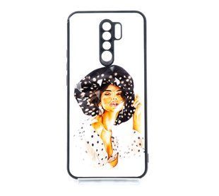 TPU+PC чехол Prisma Ladies для Xiaomi Redmi 9 girl in a hat Full Camera