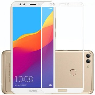 Защитное 2.5D стекло для Huawei Y5-2018 f/s 0.3mm white