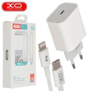 Сетевое зарядное устройство XO L77 (EU) 20W PD Type-C to Lightning white