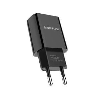 Мережевий зарядний пристрій Borofone BA20A Sharp 2.1A 1USB (EU) black