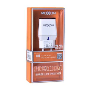 Мережевий зарядний пристрій MOXOM KH-33 micro 2.4A 1USB white