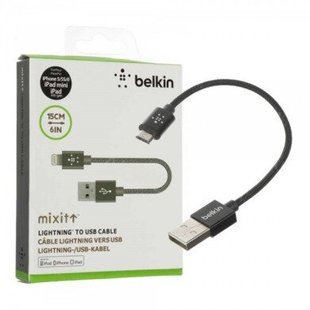 USB кабель BELKIN usb iPhone 15 см.