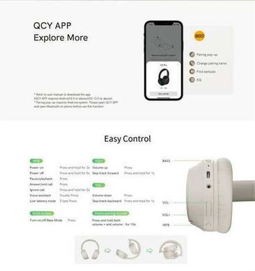 Навушники QCY H2 Pro white