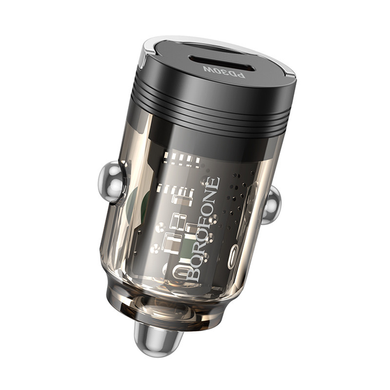 Автомобільний зарядний пристрій Borofone BZ29 Ray PD30W (1C) transparent black