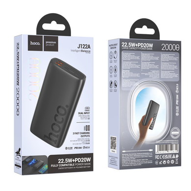 Power Bank HOCO J122A Respect 22.5W+PD20W full compatible 20000 mAh black