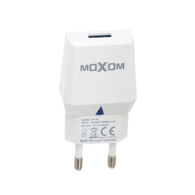 Мережевий зарядний пристрій MOXOM KH-33 micro 2.4A 1USB white
