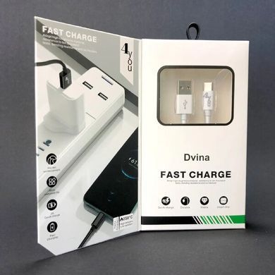 USB кабель 4YOU Dvina Type-C 3A white