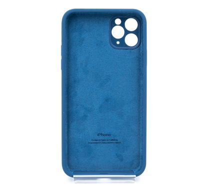 Силиконовый чехол Full Cover для iPhone 11 Pro Max navy blue Full lCamera