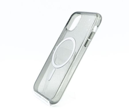 Чохол TPU Galaxy Sparkle MagSafe для iPhone 11 black+glitter
