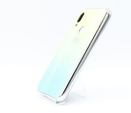 Накладка TPU+Glass Gradient Aurora для Xiaomi Redmi 7 green з logo