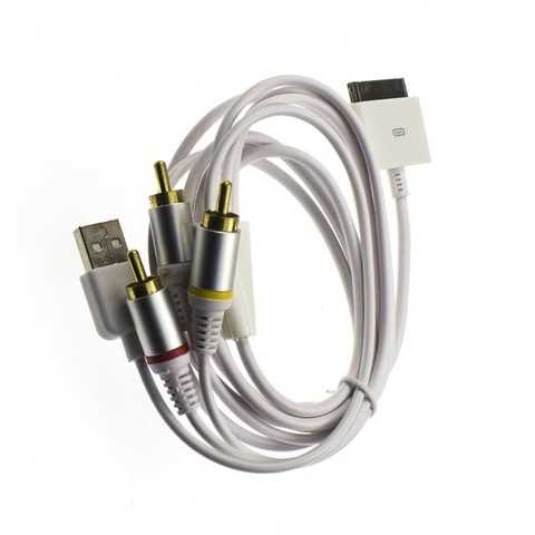 AV видео кабель для Iphone Ipod всех прошивок +USB