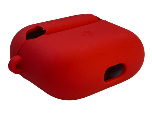 Чохол for AirPods 3 Logo силіконовий red з мікрофіброю