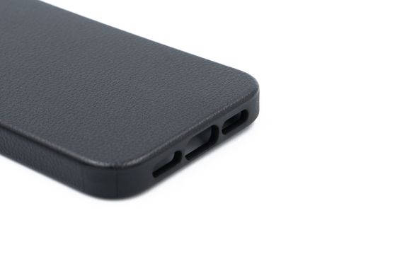 Накладка Grainy Leather для iPhone 12 mini black під шкіру