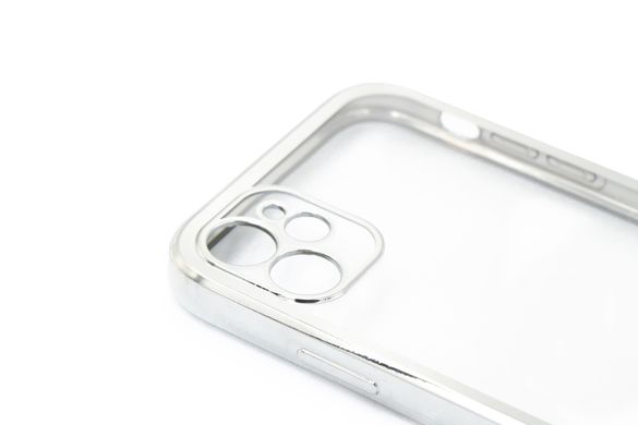 Силіконовий чохол Сlear для iPhone 11 silver Full Camera з глянцовою окантовкою