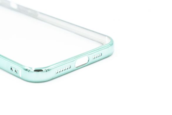 Силіконовий чохол Сlear для iPhone 12 Pro Max green Full Camera з глянсовою окантовкою