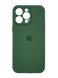 Силіконовий чохол Full Cover для iPhone 15 Pro dark green Full Camera