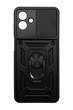 Чехол Camshield Serge Ring для Samsung A07 black противоударный шторка/защита камеры