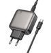 Мережевий зарядний пристрій BorofoneBAS56A 2USB-C/1USB QC/PD 45W GAN+Type-C to Type-C black