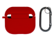 Чохол for AirPods 3 Logo силіконовий red з мікрофіброю