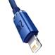 Кабель Baseus Crystal Shine series CAJY000003 Lightning 2.4A 1.2m blue