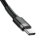 Кабель Baseus Cafule Type-C to Type-C PD 2.0 60W 2m gray/black
