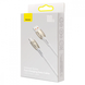 USB кабель Baseus Glimmer Series Fast Charging Type-C 100W 1m white