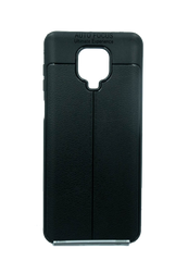 Силиконовый чехол Auto Focus кожа для Xiaomi Redmi Note 9S black